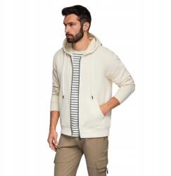 Ombre Basic férfi cipzáras kapucnis melegítőfelső krémszínű V11 OM-SSBZ-0178 XXL (148398)