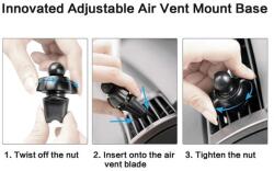 Mega Drive Suport telefon magnetic auto cu fixare in grila de ventilatie si rotatie 360 MEGA DRIVE 02804