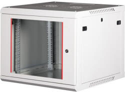 Lande PROlineB 600x600 lapraszerelt 9U 19" fali rack szekrény szürke (LN-WB-09U6060-LG-F) - dtshop