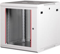 Lande PROlineB 600x600 lapraszerelt 12U 19" fali rack szekrény szürke (LN-WB-12U6060-LG-F) - dtshop