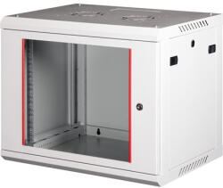 Lande PROlineB 600x450 lapraszerelt 9U 19" fali rack szekrény szürke (LN-WB-09U6045-LG-F) - dtshop