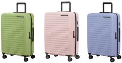 Samsonite RESTACKD négykerekű, világos tónusú bővíthető közepes bőrönd 68 cm 150704
