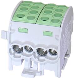 Leipold Fővezetéki leágazókapocs 428/125A Cu/Al ónozott zöld 4x35+4x25mm3 (LEIP080220-2-3)