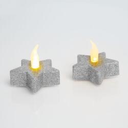 Familydecor Led-es Teamécses Csillag Ezüst-2db (55244s)