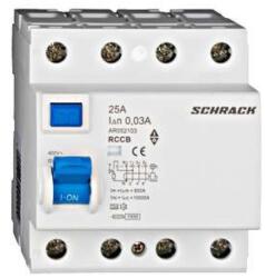 Schrack Hibaáram kapcsoló AMPARO 10kA 25A, 4 pólusú, 30mA, A (AR052103)