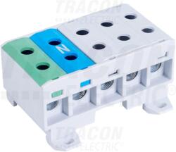 Tracon Főáramköri leágazó kapocs, sínre és felületre szerelhető 3 szürke kék zöld (FLEAL-35)