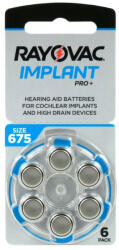 Rayovac Implant Pro+ hallókészülék elem 675, DA675, ZA675, H675MF 6db/bliszter (9RH675IPRO)