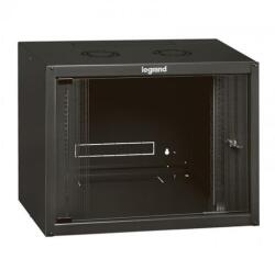 Legrand fali rack szekrény 19` 6U MAG: 362 SZÉL: 600 MÉLY: 400 antracit egyrekeszes üvegajtós készre szerelet MAX: 18 kg
