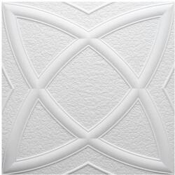 Marbet Álmennyezet - Marbet MARS decor polisztirol fehér festhető mennyezeti burkolólap (50x50cm)