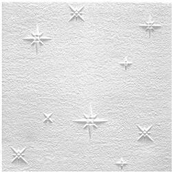 Marbet Álmennyezet - Marbet ZIMA jégkristály EPS polisztirol festhető fehér mennyezeti burkolólap (50x50cm) nútos