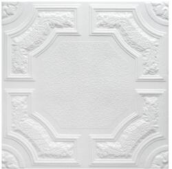 Marbet Álmennyezet - Marbet CARACAS dekoratív hungarocell polisztirol fehér festhető mennyezeti burkolólap (50x50cm) nútos