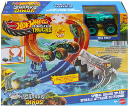 Mattel Hot Wheels - Monster Trucks Corkscrew Shark Smash pályaszett (JFR08)