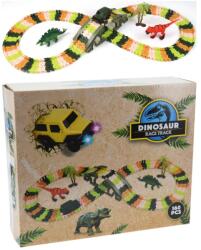 Home and Mode Szórakoztató elemes Dinoszaurusz LED-es autópálya kreatív játékhoz, 210 x 6 cm (S33000060)