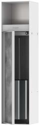 Hansgrohe XtraStoris Rock - Suport încastrat pentru hârtie igienică cu perie WC, cu ușă, alb mat 56062700 (56062700)
