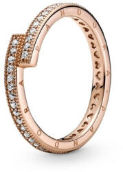 Pandora Finom bronz gyűrű Márkalogó és szívek 189491C01 48 mm