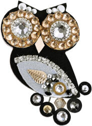 Sovičky Kis bagoly bross fekete-bicolor