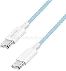 LogiLink USB 2.0 Type-C kábel, C/M - C/M, 480 Mbps, 60W, nejlon, kék, 0, 5 m (LOGILINK_CU0349) (LOGILINK_CU0349)