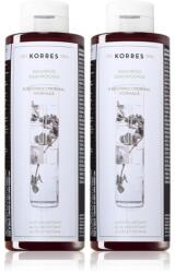 KORRES Aloe & Dittany Set sampon normál és finom hajra dupla csomagolás