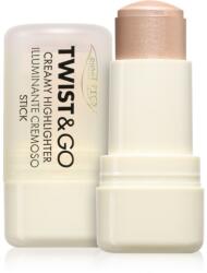 puroBIO Cosmetics Twist&Go krémes élénkítő készítmény stift árnyalat 01 Sparkling Wine 5 g