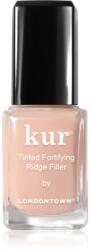 Londontown Kur Tinted Fortifying Ridge Filler изглаждаща основа-лак за нокти за сухи и крехки нокти цвят Apricot Beige 12ml