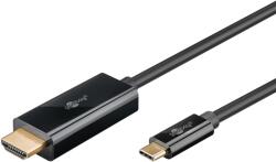 Goobay USB 3.1 Type C HDMI 2.0 Átalakító Fekete 1m 75696 (75696)