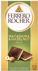 Ferrero Rocher táblás csokoládé 90g makadámia dióval és mogyoróval