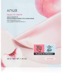 Anua Peach 70% Niacin Brightening Collagen Mask озаряваща маска за лице с колаген