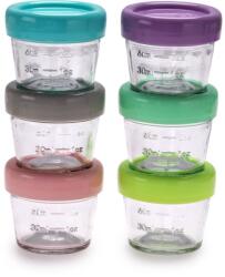 Melii Glass Food Container élelmiszer tároló doboz 6x118 ml