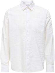 ONLY Sons férfi ing, 22031804, lenvászon/pamut, XL INTL, fehér (0000304805523_XL)