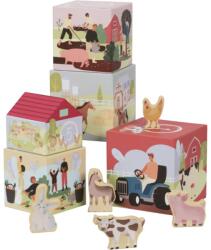 eliNeli Stacking Tower Farm fakocka gyermekeknek 12m+