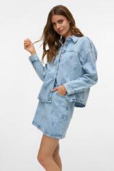 Vero Moda Vero Moda, Farmerszoknya hímzett részletekkel, Világoskék, M (10326888-LIGHT-BLUE-DENIM-EMBROIDERY-M)