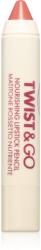 puroBIO cosmetics Twist&Go подхранващо червило с молив цвят Peach Nude 2.9 гр