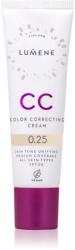 Lumene CC Color Correcting Cream CC krém az egyenletes bőrszínért SPF 20 árnyalat 0.25 (Neutral) 30 ml