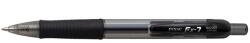 PENAC Fx-7 gél toll, gumírozott markolat, 0.7mm, fekete átlátszó test - Fekete íróeszköz (P-BA2001-06)
