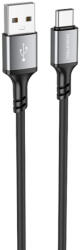BOROFONE USB-A to Micro-USB, Type-C, Lightning, Szilikon, Univerzális, 2A, 1m adatkábel - Fekete (BX83)