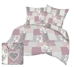 Karo párnahuzat 70x80cm, pamut, rózsaszín, virágmintás, 1 db (2340017)