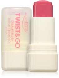 puroBIO Cosmetics Twist&Go krémes arcpirosító stift árnyalat 04 Strawberry 5 g