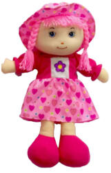  Rózsaszínű ruhás rongybaba 40 cm-es (YJ292215171)
