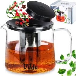 Vilde Infuser bögre, Vilde, T-Time, 21x15x13, 5 cm, üveg, rozsdamentes acél infuzőr, kényelmes fogantyú, univerzális használat, átlátszó (259723)