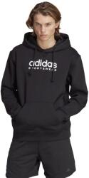 adidas Sportswear Adidas sportruházat, kapucnis kapucnis logóval és kenguru zsebbel, fekete, optikai fehér, XL (IC9771-XL)