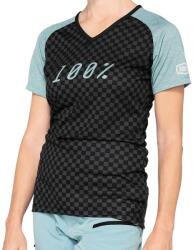  100% Airmatic Women's Jersey Seafoam Checkers Női kerékpáros mez L