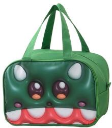 Flippy 3D rajzfilm hűtőtáska, hordozható gyerekeknek Oxford ruhából készült ebédlőtáska 27, 5x18x20 cm, krokodil mintás zöld (131615)