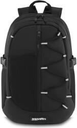 Zagatto Hátizsák, Zagatto®, Fekete, 30x16x43 cm, Vízálló, Unisex, Fényvisszaverő elemek, Kompressziós pántok, Ideális utazáshoz, iskolába, városi sétákhoz, ZG918 (ZG918)