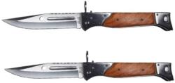 Depox Két vadászkés készlet, AK-47 Assault, 27 cm, tok mellékelve, barna (1729)