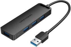 Vention Többportos USB 3.0 hub, szellőzőnyílás, 4 x USB 3.0, 5 Gbps, 0, 15 m, fekete