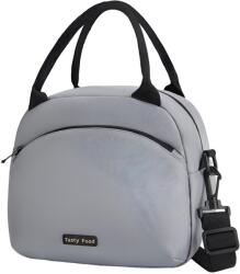 Flippy Thermal Flippy ebédtáska, többfunkciós, rekeszes, vízálló, 2 féle fogantyú, 26x14, 3x21, 2 cm, szürke (127695)