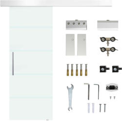  Matt üveg tolóajtó, Alumínium/Üveg/Acél, 210 cm