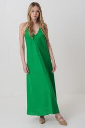 Benetton United Colors of Benetton, V-nyakú lenvászon midiruha, Limezöld, M (4AGHDV0BF-0R8-M)