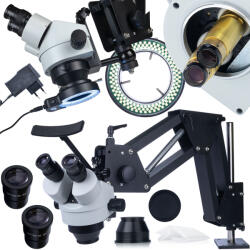  Proxima Pro MSPP-B-WDMS2 binokuláris sztereó mikroszkóp gémes tartóban, megvilágítóval