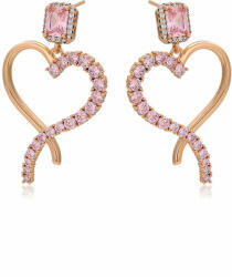 Emporia Arany tónusú Emporia Ötvözetű Fülbevaló Rózsaszínű Emporia® Kristállyal, XUP129
